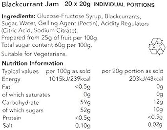 Jam Marmalade Individual Assorted Single Portions Mixed Flavours Selection (40 Portions)