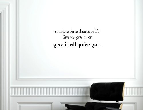 Vinylsay You Have Three Choices in Life: Give up, give in, or give it All You've got.