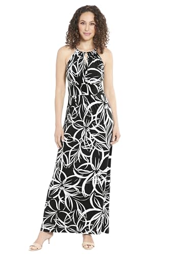 London Times Women's Dresses Halter Neckline Signature Morris Maxi Dress