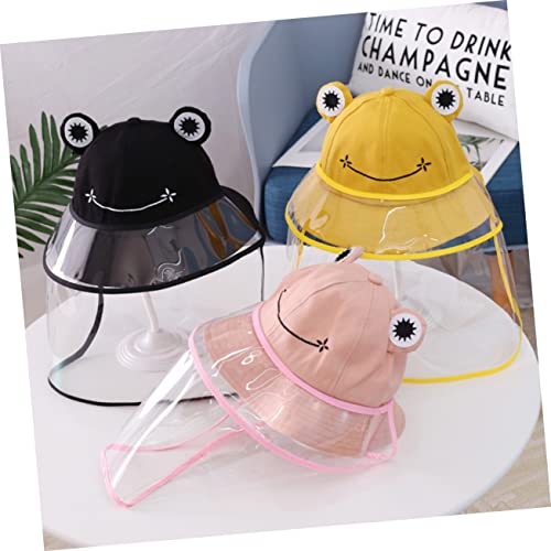 1pc Windproof Fisherman Hat with Transparent Face Cover Sunscreen Cap for Toddlers Yellow for Outdoor Activities Like Fishing Camping and Walking4