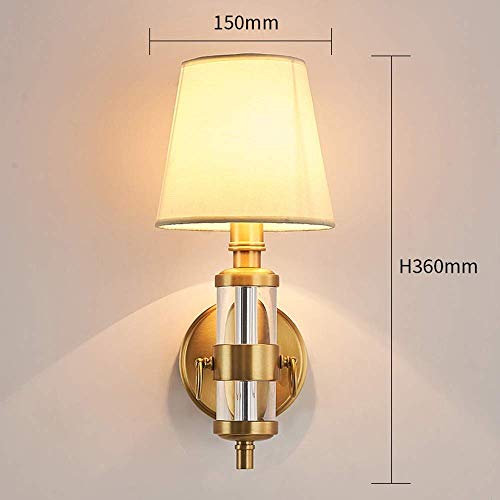 GLXLSBZ Wall Light European Retro Simple Fabric Crystal Copper Wall Lamp 15 * 36cm Gold Warm Light Hotel Living Room Bedroom Bedside(Home Lighting) steampunk buy now online GLXLSBZ Wall Light European Retro Simple Fabric Crystal Copper Wall Lamp 15 * 36cm Gold Warm Light Hotel Living Room Bedroom Bedside(Home Lighting) steampunk buy now online