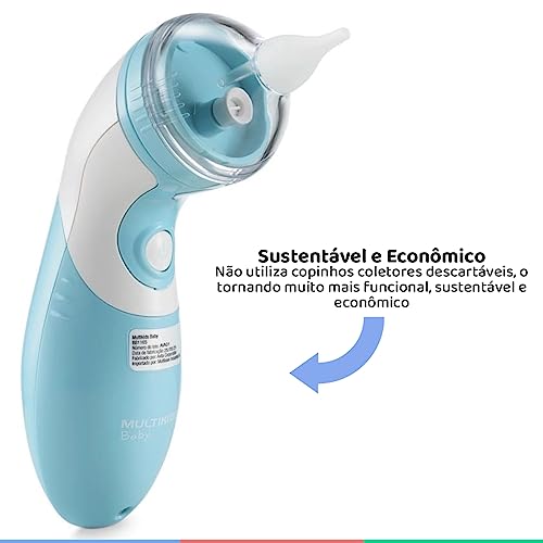 Multikids Baby Aspirador Nasal Elétrico Azul Perfect Baby - Bb1165