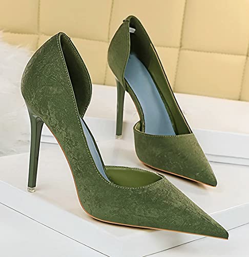 Hanfike Women Sexy Heels Shoes D-Orsay Party Evening Pumps DS6168-14