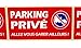 30 étiquettes PARKING PRIVÉ pour véhicule mal garé - Format 50 x 100 mm - Stickers autocollant