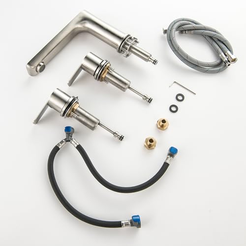 SUBEIXI Deck Mount Tub Faucet Brushed Nickel Roman Tub Faucet 2 Handles Classic Longer Spout Bathtub Faucet Filler Set 3 Hole High Flow Tub Faucet