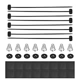 povtii Fan Mounting Kit, Vehicle Electric Radiator Fan Plastic Tie Strap, Complete Installation Kit Zip-Tie Strap for Electric Cooling Fan & Transmission Cooler, Car Accessories (2 PCS)