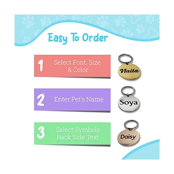 UNIIKA Personalized Custom Dog Tags Engraved Pet Canada (3 Size available) – Medaille pour chien personnalisée, Deep Engraved on Both Sides (Small, Silver) UNIIKA Personalized Custom Dog Tags Engraved Pet Canada (3 Size available) – Medaille pour chien personnalisée, Deep Engraved on Both Sides (Small, Silver)