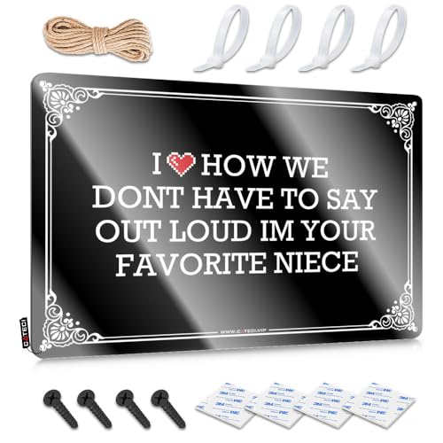 FZFN Panneau mignon avec inscription « I Love How We Dont Have To Say Out Loud Im Your Favorite Niece » - Collection de nécessités de style vintage -...