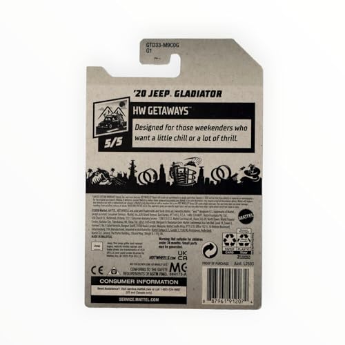Hot Wheels '20 Jeeps Gladiator Blanco miniatura 2