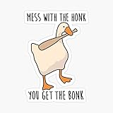 Mess with The Honk You Get The Bonk Vinyl Sticker 3 Inches Decor Tumbler, Car, Window, Meme Sticker...