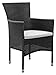 METRO Professional Sedia da Esterno con Braccioli e Cuscino Noelani, Acciaio/Rattan, Poltrona Impilabile, Ideale per Ristorante e Giardino, Nero immagine
