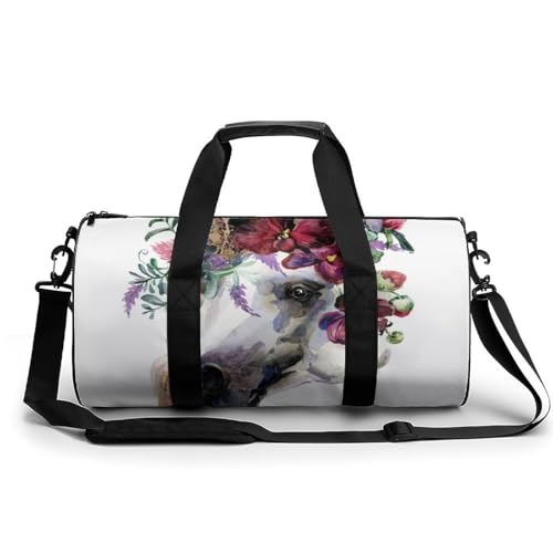 Sac de voyage licornes et fleurs pour camping et week-end nature