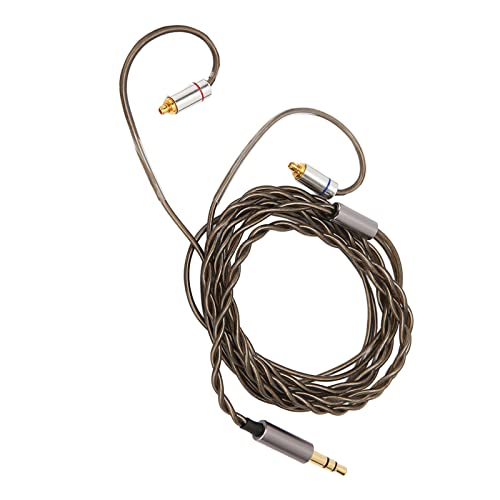 Acouto Cable para Auriculares MMCX, Conector de 3,5 Mm, Cable de Actualización para Auriculares de Cobre Plateado para IE300, IE600, IE900, MMCX de 3,9 Pies, para IE300 con para, Reemplazo de
