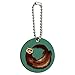 Happy Ferret Wood Wooden Round Keychain Key Chain Ring