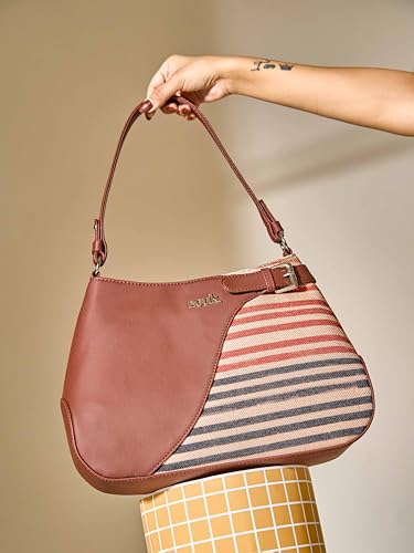 Image of ZOUK Ira Handbag | Stylish Women's Handbag | Luxury Shoulder Bag for Women | Trendy | Fancy Ladies Handbags | Small Purse for Events | Water-Resistant