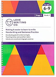 Love Writing Co. Age 6-9 Years Handwriting Practice Book For Children, KS1/KS2 | 58 Pages of Fun Activities to Practice Pencil Control, Letter Formation and Cursive Writing
