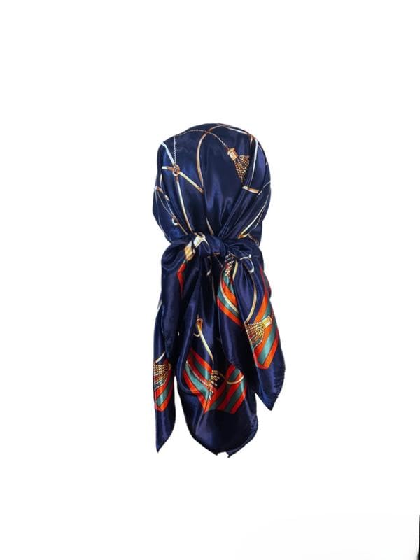 Divine Silk Doobie Wrap Set - Luxurious Large Square Scarf & Hair Net for Sleeping, Styling, and Hair Protection2
