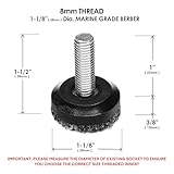 Slipstick Gorilla Weatherproof Screw-in Leg Glides (8 Pack) for Chairs, Tables, and Outdoor Furniture Feet, 1-1/8 Inch Berber Glide, M8 Thread - Image 4