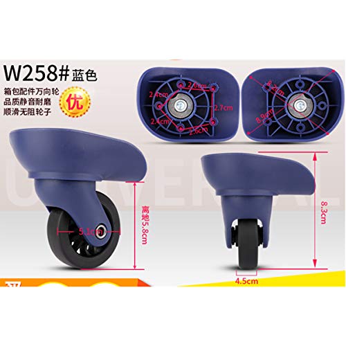 Luggage Wheel,Luggage Suitcase Wheels, 360 Degree Swivel Luggage Mute Wheel Suitcase Replacement Repair Wheels Parts Spinner (W258#)(Blue)2