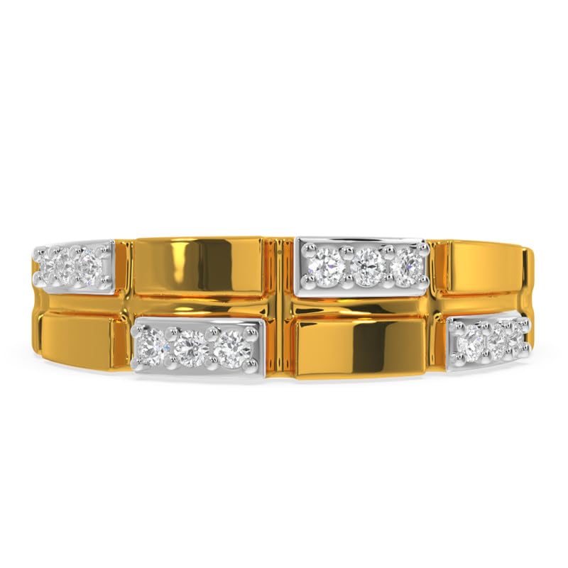 Image of KISNA 14k / 18k Real Gold & Diamond Ring | Diwali, Rakhi Rakshabandhan Gift for Sister /Bhabhi /Women | With Certificate of Authenticity & BIS-Hallmarked Gold Jewellery | Anya Diamond Ring For Her