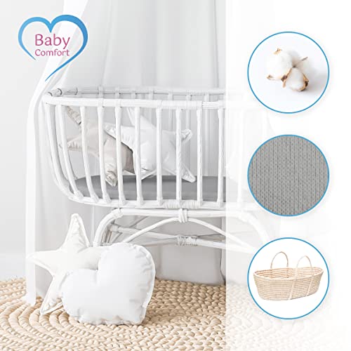 100% cotone Baby Moses Basket Lenzuolo con angoli