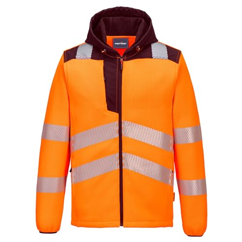 Polaire technique Hi-Vis PW3 Orange Noir Portwest L