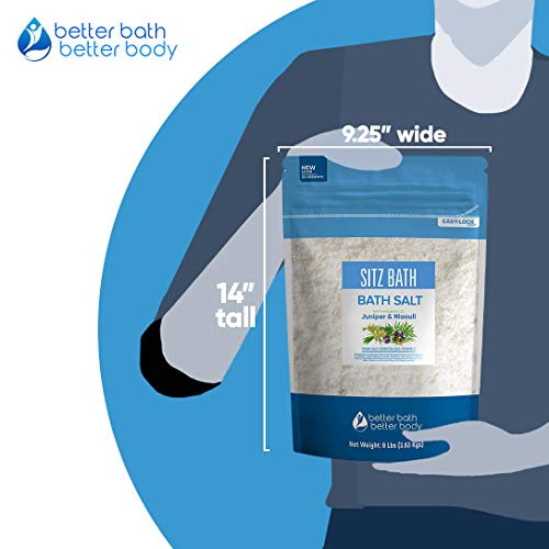 Sitz Bath Soak 128 Ounces Sitz Salt Epsom Salt with Natural Geranium, Frankincense, Lavender, Niaouli Essential Oil Plus Vitamin C in BPA Free Pouch with Press-Lock Seal - Thumbnail 5