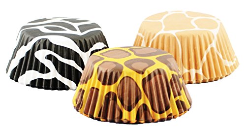 Fox Run Animal Prints Paper Muffin and Cupcake Liners, Set of 75, Standard Size Wrappers