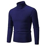 [Tissu en mélange de coton de qualité supérieure] Confectionné en 65 % coton et 35 % polyester, ce pull col roulé en maille pour homme allie douceur, durabilité et respirabilité. Son tissu vous garde au chaud sans être lourd, pour un confort durable en automne et en hiver.