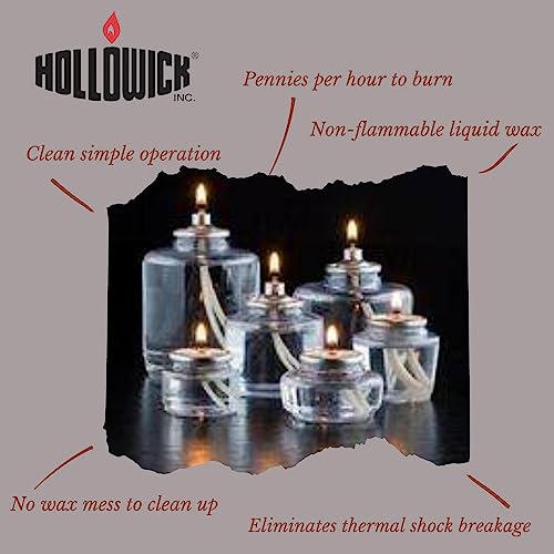 Hollowick Disposable Liquid Candle, 42 Hour, for Use in Glass Votive Tealight Lamp Holders, Restaurant Wedding Table Top Lights, Child Resistant Closures, 36 Pieces, Clear Fuel Oil - Image 5