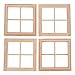 Veemoon 4pcs Dollhouse Window Miniature Windows Gnome Windows Mini Window Garden Ornaments for Crafts Childrens Room Decor Miniature Ornaments Doll House Accessories Micro Landscape Models