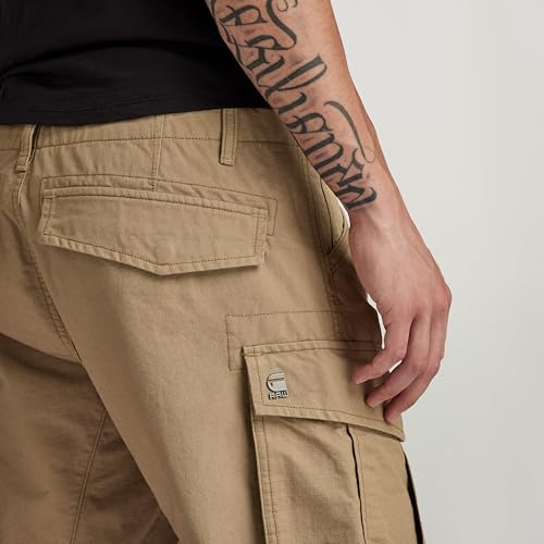 G-STAR Raw - Mens Rovic Zip 3D Regular Tapered Pants, Color Dk Fawn, Size: 29W x 30L3