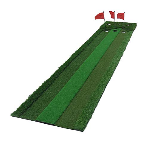Estera de golf Putter de hierba de tres velocidades de golf Práctica de práctica de golf Putter de tres vías Putter de mini golf para interiores / exteriores Putter Pad de verde Verde interior Cover