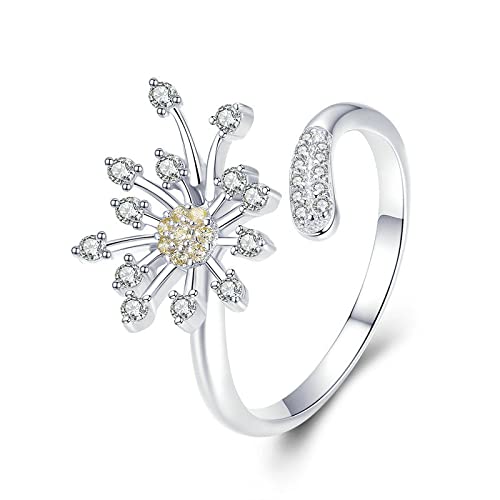 Bague de fiançailles pissenlit symbole de fidélité et d'amour