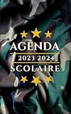  Agenda Scolaire 2023 2024 Militaire: Planificateur journalier 1 Jour Par Page - Pour fille et garcon - Fourniture scolaire cm1 cm2 lycée colege etudiant