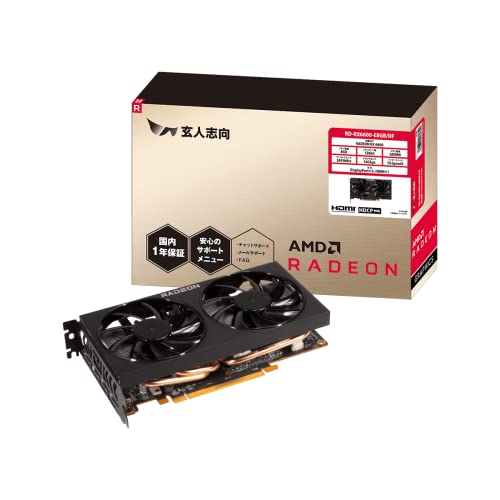 Amazon | 玄人志向 グラフィックボード AMD Radeon RX6600 GDDR6