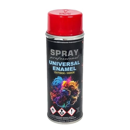 VE-INDUSTRIES Lackspray nach RAL Spraydose 400ml Buntlack für Holz, Metall (Kaminrot - RAL3002)