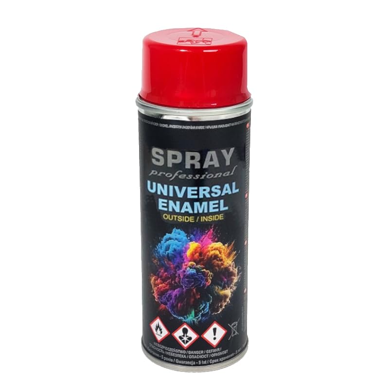 VE-INDUSTRIES Lackspray nach RAL Spraydose 400ml Buntlack für Holz, Metall (Kaminrot - RAL3002)