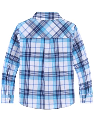 Spring&Gege Boys' Long Sleeve Button Down Shirts Casual Woven Plaid (4-12 Years)2