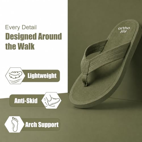 Image of ORTHO JOY Women's Doctor Ortho Slippers | Extra Soft Cushioned Footbed, Anti-Skid Lightweight Flip-Flops for Home & Daily Wear
