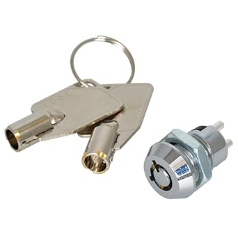 Jameco ValuePro Round SPST Keylock Switch with Two Keys