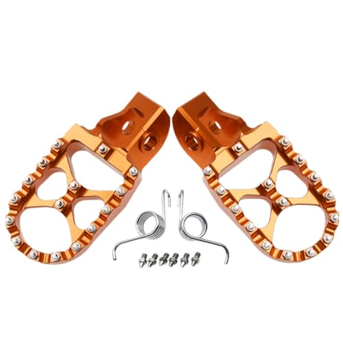 Repose-pieds de moto CNC en alu forgé orange ultra-résistant pour SXF
