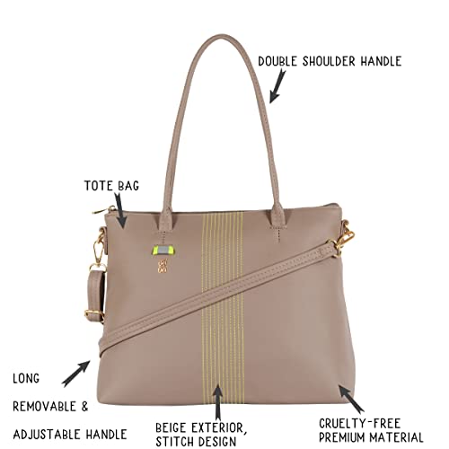Image of Baggit Women Tote Handbag Medium Size | Ladies Stylish Casual Purse Bag