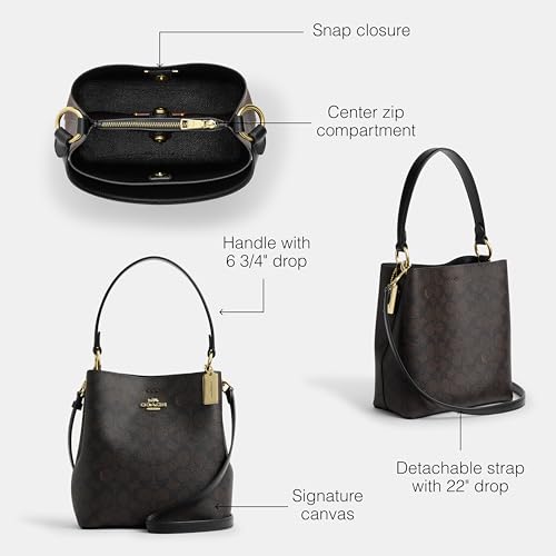 Coach Small Town Bucket, IM/Walnut/Black3