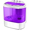 Display4top Electric Mini Portable Compact 3.6KG Capacity Washer Washing Machine Spin Dryer Laundry (Purple)