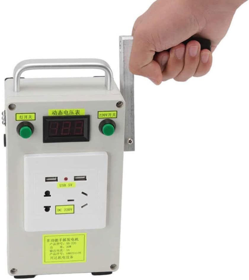 Portable Dynamo Generator Hand Crank Generator Outdoor Emergency Generator Hand Generator Multifunctional Generator Power Bank