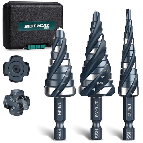 Bestwork 3-Piece Step Bit Set