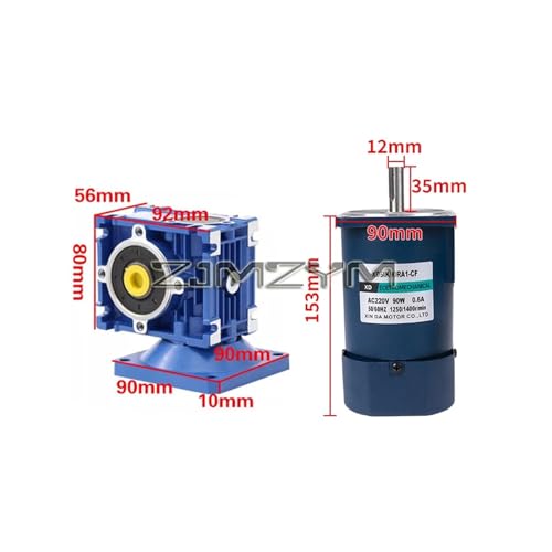 Motor con reductor RV30 de 220V CA con giro reversible estable 5