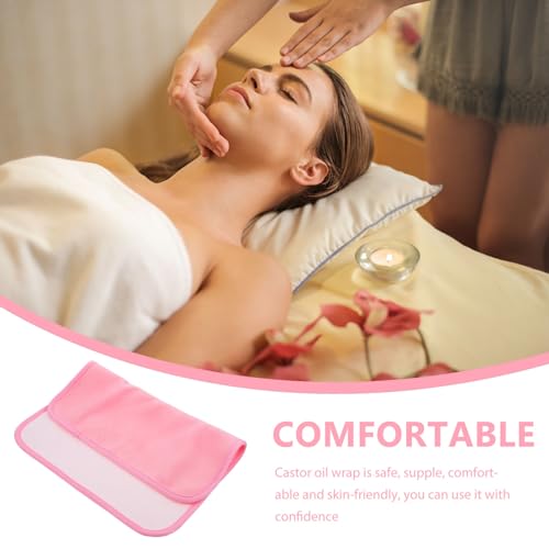 Beaupretty Envoltório De Óleo De Mamona Reutilizável Toalha De Pano De Óleo De Mamona Calmante Compr