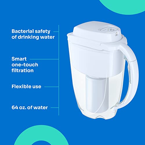 Aquaphor Water Filters Jshmidt 500 Water Filter Pitcher Unique Electric Rechargeable Nsf Certified Large Water Filter Jug For Drinking Water 64 Oz With Lid Filter Life Indicator #TOP4